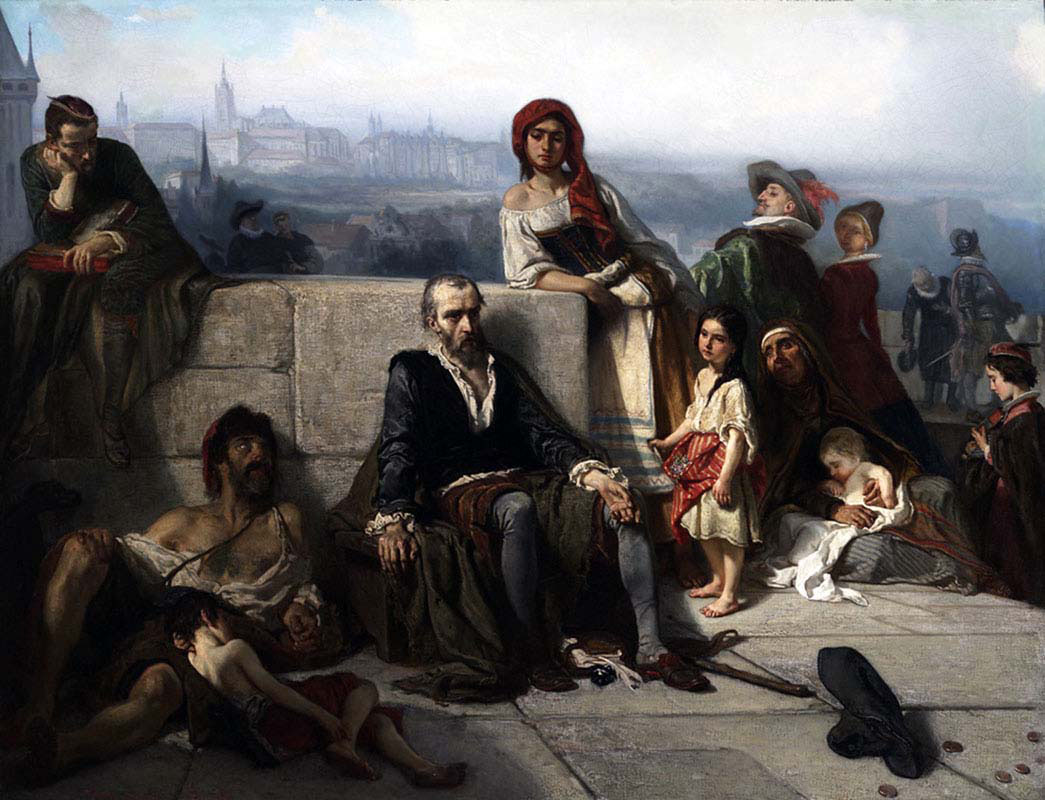 Simon Lomnicky begging at the Prague Bridge